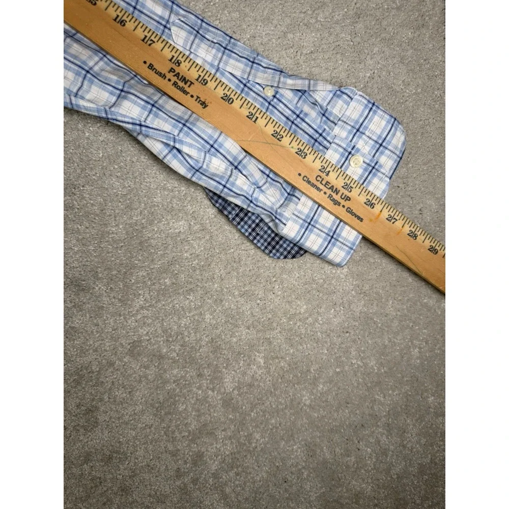 Peter Millar Mens Large Blue Plaid Long Sleeve Button Shirt Business Lot Of 2